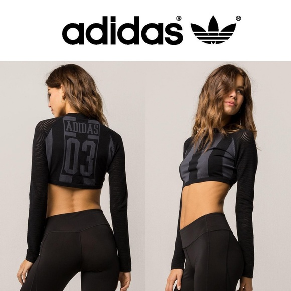 adidas Tops - • Adidas Trefoil Knit Crop Top, Size Small